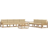  Set vanjskih sofa 7 kom. Bijela i bež | shoptok.hr