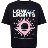 Low Lights Studios Majica 'Galaxy' roza / crna / bijela