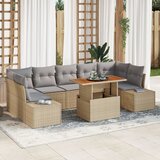 vidaXL Vrtni kauč set Set od 8 Prirodna bež, siva Cijene
