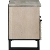 vidaXL Zabavni centri in stojala za televizor s predalom s polico Bela in črna | Shoptok.si