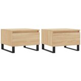  The Living Store Klubska mizica 2 kosa sonoma hrast 50x46x35 cm inženirski les - Klubska Mizica, (21502396) | Shoptok.si