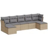 Maison Chic Seti vrtnega pohištva - Vrtna garnitura - Vrtni pohištvo set 7-delna z blazinami bež poli ratan, (21803734) | Shoptok.si