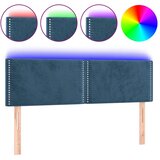 Maison Chic led posteljno vzglavje - vzglavna omarica - nočna omarica temno modro 144x5x78/88 cm žamet, (21712757) Cene