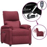  Električni naslonjač od tkanine crvena boja vina - boja crnog vina 1 | shoptok.hr