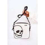 GOE Leather Messenger Bag W Pattern ZNJ013 Black and White Cijene