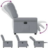 vidaXL Električni naslonjač od tkanine svjetlosivi | shoptok.hr
