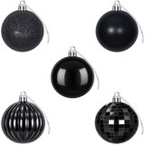  Set božićnih kuglica 75 kom. Crna 6 cm Polistiren | shoptok.hr