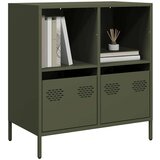 vidaXL Komoda olivno zelena 68x39x73,5 cm hladno valjano jeklo | Shoptok.si