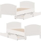 vidaXL Okvir kreveta bez madraca bijeli 100x200 cm konstruirano drvo | shoptok.hr