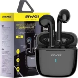 slušalke bluetooth 5.0 T26 tws + priključna postaja črne/črne, (21968805)