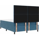  LED Box Spring Krevet Tamno plava 140 x 190 cm Baršun | shoptok.hr