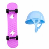 Anlily lutka s ljubičastim setom skateboarda, kacige i duge majice s kapuljačom | shoptok.hr