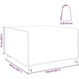 vidaXL Navlaka za vanjski namještaj Crna 150 x 150 x 75 cm 420D | shoptok.hr