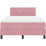 Box Spring Krevet s Madracem Ružičasta 120x200 cm Baršun | shoptok.hr