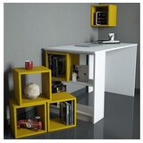 Hanah home Hanah kućni radni sto 120x75x65cm Bijelo-žuti | Eponuda.ba