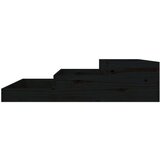  Sadilica crna 107x107x27 cm od masivne borovine | shoptok.hr
