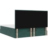 vidaXL Okvir kreveta s madracima tamnozeleni 200x200cm baršunasti - Tamnozelena 200 x 200 cm Gladak dizajn | shoptok.hr