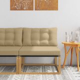  Srednja sofa za van Masivno bagremovo drvo, Tekstilen Bijela | shoptok.hr