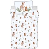 Jerry Fabrics Bijela/smeđa pamučna dječja posteljina za dječji krevetić 100x135 cm Forest Animals – | shoptok.hr