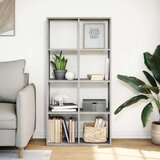 vidaXL Sobna pregrada / regal za knjige sivi 69,5x29x137,5 cm drveni | shoptok.hr