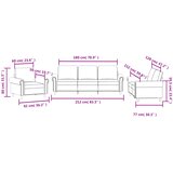  3-dijelni set sofa s jastucima svjetlosivi baršunasti | shoptok.hr