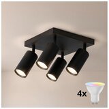 Brilagi LED RGBW prigušiva spot svetiljka SELE SQUARE 4xGU10/6,5W/230V crna Cene