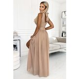 Numoco Long dress with neckline and tie | shoptok.hr