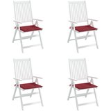  Jastuci za vrtne stolice 4 kom boja vina 50x50x4 cm od tkanine | shoptok.hr