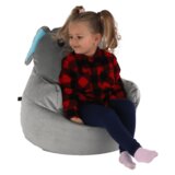 Kondela Vreča za sedenje, siva tkanina, BABY TIP 2 u