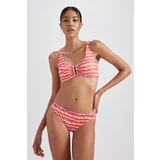 Defacto Fall In Love Regular Fit Patterned Bikini Bottom