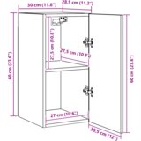  Set TV komoda s policom Zidne s pohranom s vratima 7 pcs Crni hrast 30.5 x 30 x 60 cm | shoptok.hr