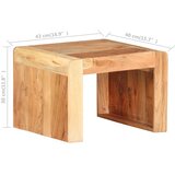  Bočni stolić 43 x 40 x 30 cm od masivnog bagremovog drva | Eponuda.com