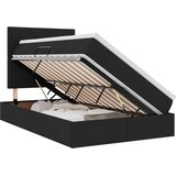  LED krevet za pohranu s madracem Crna 120 x 200 cm Tkanina | shoptok.hr
