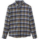 MANGO MAN Srajca 'Callas' svetlo modra / zlato-rumena / kaki / oliva | Shoptok.si