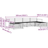  Setovi sofa 6 pcs Čvrsto drvo akacije | shoptok.hr