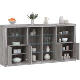  Komoda z LED lučkami siva sonoma 202x37x100 cm | Shoptok.si