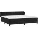  Krevet s oprugama i madracem crni 200x200 cm baršunasti | shoptok.hr