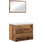 vidaXL Komplet pohištva za kopalnico 3 pcs Stari les 60 x 38.5 x 45 cm | Shoptok.si
