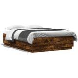Furnova Posteljni okvir dimljeni hrast 150x200 cm inženirski les, (21935330) | Shoptok.si