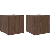  Zidni TV ormarići LED 2 kom smeđa boja hrasta 30,5 x 35 x 30 cm | shoptok.hr