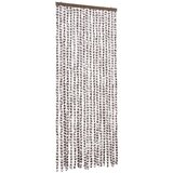 Furnova Zavesa proti mrčesu taupe in bela 56x185 cm šenilja, (21918308) | Shoptok.si