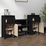  Komode 2 kom crne 40x35x80 cm od masivne borovine | Eponuda.com