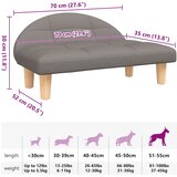  Krevet za pse smeđesivi 70x52x30 cm od tkanine | shoptok.hr