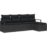  Set sofe 5 kom. 5-Broj sjedala Crna poliratan | shoptok.hr