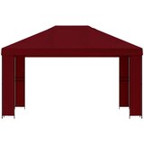 Gazebo 4 × 3 m Tamno crvena Poliester i čelik 190 gsm | shoptok.hr