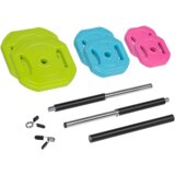 Rebel Active sklopiva šipka s bitumenskim utezima, šipka 140 cm, set za trening 20 kg | shoptok.hr