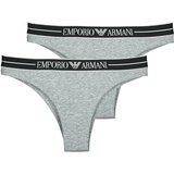 Emporio Armani Hlačke 2-PACK BRAZILIAN Siva | Shoptok.si