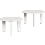  Set stolića za kavu 2 pcs Bijelo 47.5 x 47.5 x 27 cm | shoptok.hr