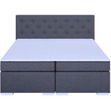 MID.YOU BOXSPRING POSTELJA 180 cm x 200 cm , tekstil, leseni material temno siva | Shoptok.si