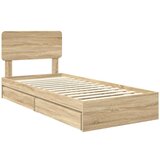  Postelja s shranjevanjem z vzglavjem Sonoma hrast 90 x 200 cm, (5000105913) | Shoptok.si